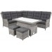 Садовий кутовий диван Trivento Plus Light Grey / Grey з техноратангу
