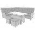 Садовий кутовий диван Trivento Plus Light Grey / Grey з техноратангу