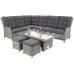Садовий кутовий диван Trivento Plus Light Grey / Grey з техноратангу