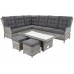 Садовий кутовий диван Trivento Plus Light Grey / Grey з техноратангу