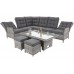 Садовий кутовий диван Trivento Plus Light Grey / Grey з техноратангу