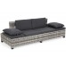 Садовий кутовий диван Мілано 2 в 1 техноротанг Light Grey / Grey Melange