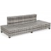 Садовий кутовий диван Мілано 2 в 1 техноротанг Light Grey / Grey Melange