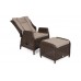 Підставка для ніг з техноратангу Bristol Brown Mat / Brown Melange