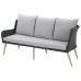 Садовий кутовий диван Almeria Grey / Light Grey з техноратангу