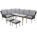 Садовий кутовий диван Almeria Grey / Light Grey з техноратангу