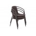 Металеві садові меблі Summer Basic Square Black / Brown 4+1