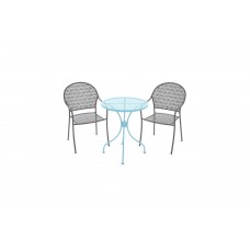 Металеві садові меблі Maja Round Mix Blue / Grey 2+1