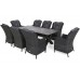 Садові меблі з техноротангу Bristol Alu 220 cm Grey / Grey Melange 8+1