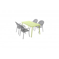 Меблі садові металеві Maja Mix Green / Grey 4+1