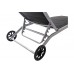 Садовий шезлонг Ibiza Silver / Black з алюмінію