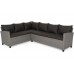 Садовий кутовий диван з техноратангу Lagos Muddy Grey / Black Melange