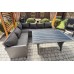 Садовий кутовий диван з техноратангу Lagos Muddy Grey / Black Melange