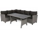 Садовий кутовий диван з техноратангу Lagos Muddy Grey / Black Melange