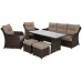 Садові меблі з техноротангу Bergamo Brown Mat / Brown Melange