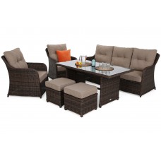 Садові меблі з техноротангу Bergamo Brown Mat / Brown Melange