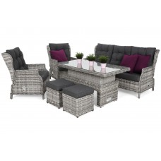 Садові меблі з техноратангу Trivento Plus Light Grey / Grey Melange