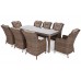 Садові меблі з техноротангу Bristol 230 см Ginger / Brown Melange 8+1
