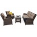 Садові меблі з техноратанга Siena Grande Brown Mat / Brown Melange II. видів