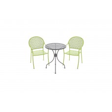 Металеві садові меблі Maja Round Mix Grey / Green 2+1
