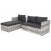 Садовий куточок з техноратангу Amalfi Light Grey / Grey Melange