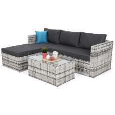 Садовий куточок з техноратангу Amalfi Light Grey / Grey Melange