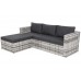 Садовий куточок з техноратангу Amalfi Light Grey / Grey Melange