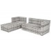 Садовий куточок з техноратангу Amalfi Light Grey / Grey Melange