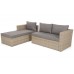 Садовий диван Amalfi Beige / Beige Melange з техноратангу
