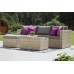 Садовий диван Amalfi Beige / Beige Melange з техноратангу