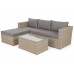 Садовий диван Amalfi Beige / Beige Melange з техноратангу