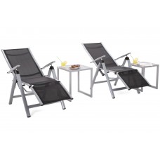 Садовий набір Cuba Silver Ibiza Relax Silver / Black