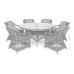 Садові меблі з технораттанга Sicily Round 150 см Light Gray / Grey Melange 6+1 виставка