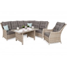Кутовий комплект садових меблів правий Alicante Beige / Beige Melange
