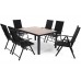 Алюмінієві садові меблі Capri 145 см Black / Sand Ibiza Basic Black / Black 6+1