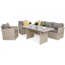 Садові меблі з техноратангу Santiago Beige / Beige Melange