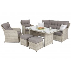 Садові меблі з техноратанга Bergamo Beige / Beige Melange