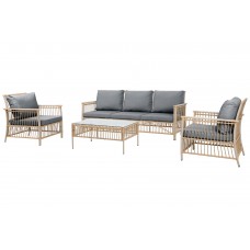 Садові меблі з техноротангу Sicily Beige / Grey