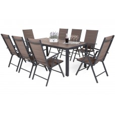 Алюмінієві садові меблі Ibiza 185 см Grey / Taupe 8+1