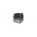 Кутовий диван Milano Dinner Dark Brown з техноратангу