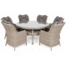 Садові меблі з техноротангу Bristol Round Elegant 150 см Beige / Beige Melange 6+1