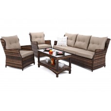 Садові меблі з техноротангу Siena Grande Brown / Taupe