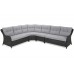 Кутові садові меблі з техноротангу Windsor Grey / Light Grey