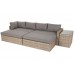 Садовий диван з техноротангу Santorini Beige / Beige Melange