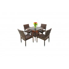 Меблі з техноротангу Doris Square Elegant Brown 4+1