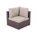 Садовий диван Milano Dinner Brown / Taupe II з техноратангу. видів