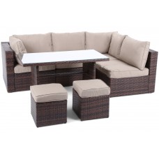 Садовий диван Milano Dinner Brown / Taupe II з техноратангу. видів
