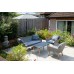 Парасолька садова кругла Malta Grey / Light Grey Ø 270 см з LED підсвічуванням