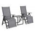 Набір садових стільців Ibiza Relax Grey / Window Grey зі столом Cuba Grey