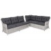 Кутовий комплект садових меблів правий California Light Grey / Grey Melange